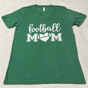 Bella Canvas “Football Mom” Green Tee, EUC, Size Small